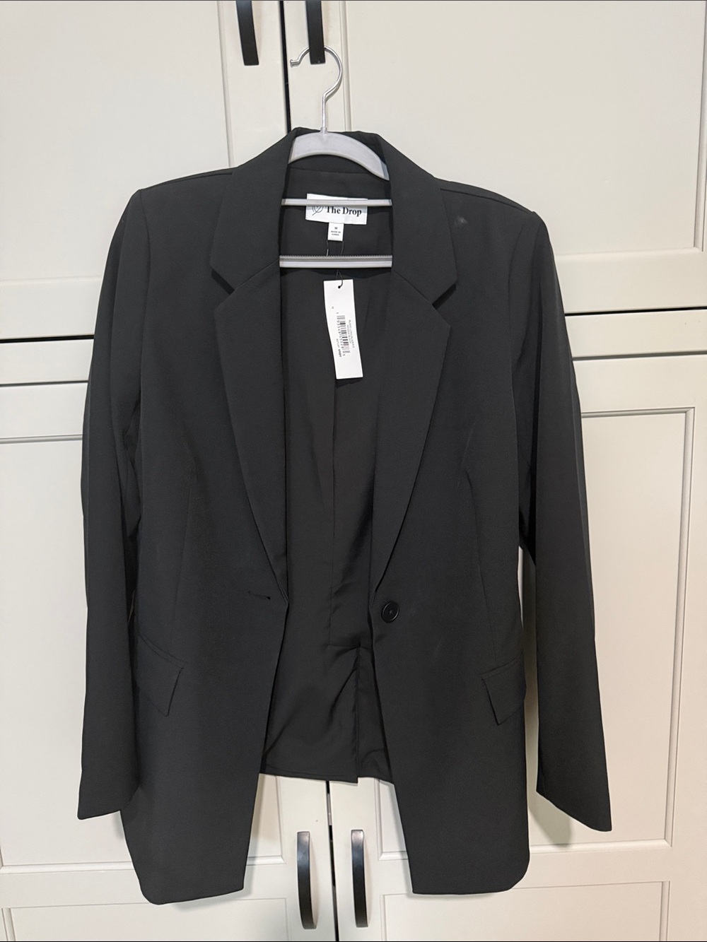 The Drop Women's Black Single-Button Blazer